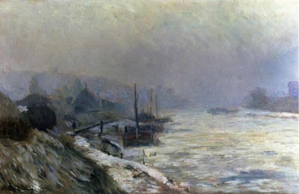 The Seine In Winter by Albert Lebourg