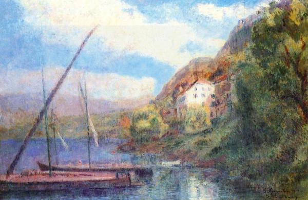 Albert Lebourg The Shores Of Lake Geneva At Saint-gingolph
