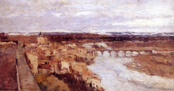 View Of The Town Of Pont-du-château by Albert Lebourg