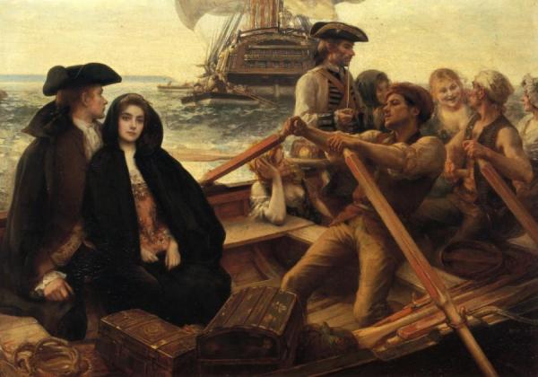 Embarking On A Voyage by Albert Lynch Oil Painting Reproductions
