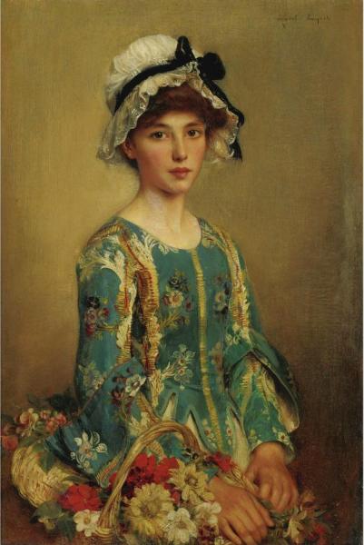 The Flower Girl by Albert Lynch