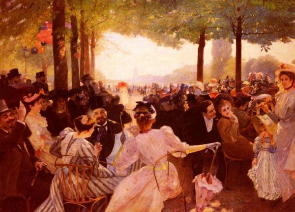 Avenue Du Bois De Boulogne by Albert Marie Adolphe Dagnaux