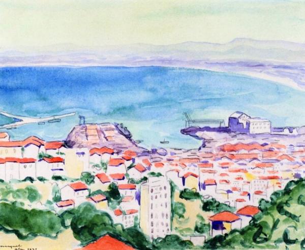 Algiers, The Harbor, View From The Heights by Albert Marquet