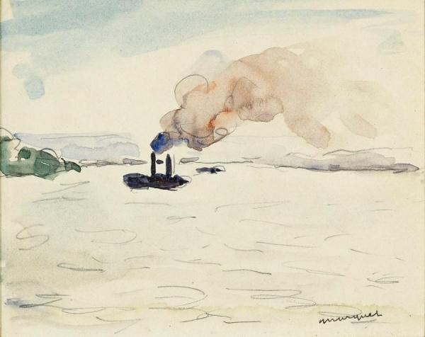Bateaux Sur La RiviÈre by Albert Marquet