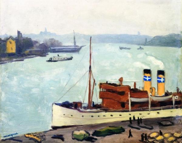 Boat In Dock, Stockholm by Albert Marquet Oil Painting Reproductions