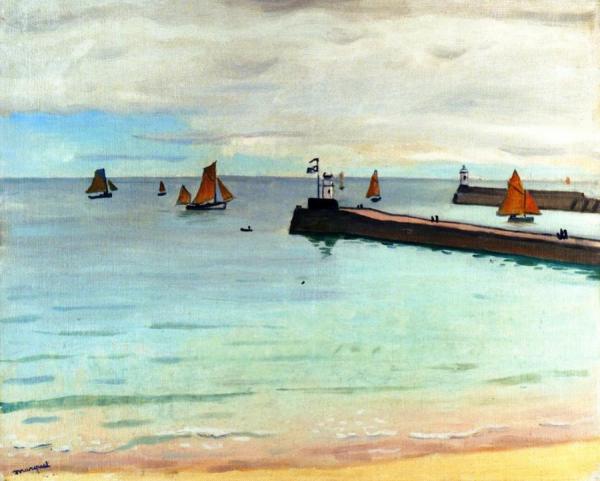 Entrance To The Harbor At Dables D'olonne by Albert Marquet