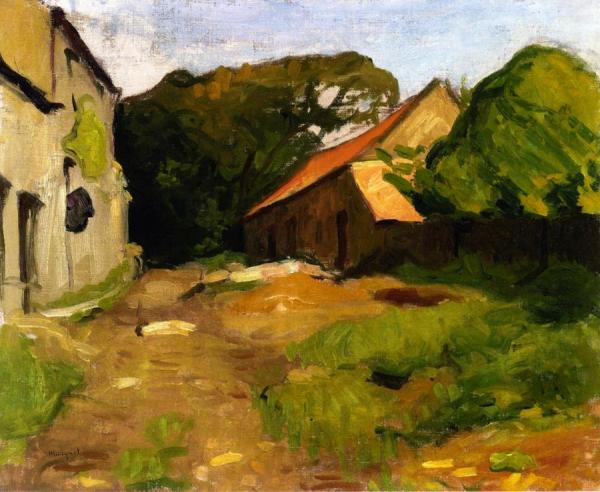Farmyard At La Percaillerie (normandy) by Albert Marquet