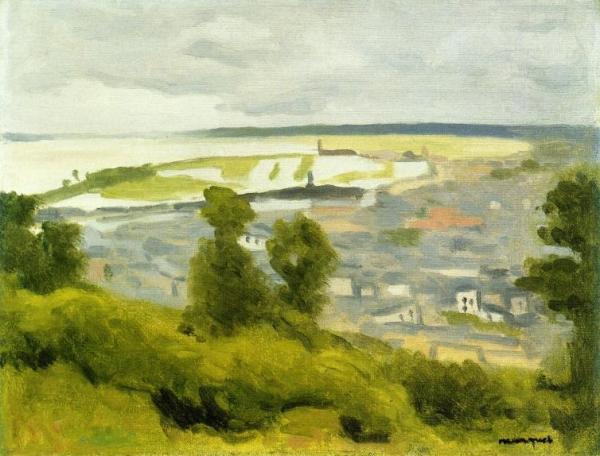 General View Of Honfleur by Albert Marquet