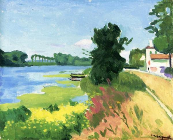Herblay, Summer, Banks Of The Seine by Albert Marquet