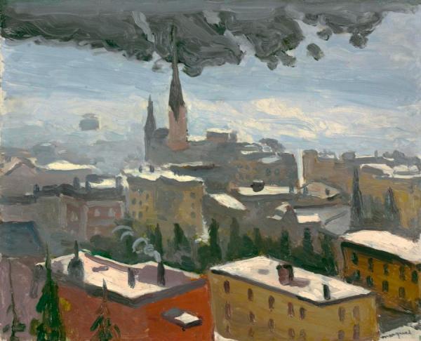 JournÉe Grise À Davos Grey Day At Davos by Albert Marquet