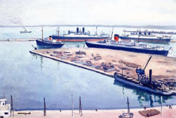 Long Haul Ships In The Port Of Algiers by Albert Marquet Oil Painting Reproductions