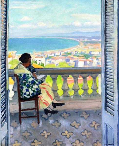 Madame Albert Marquet Reading by Albert Marquet
