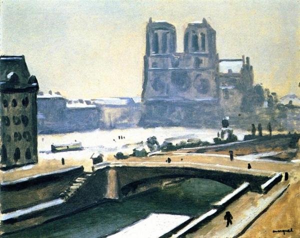 Notre Dame Under Snow by Albert Marquet Oil Painting Reproductions