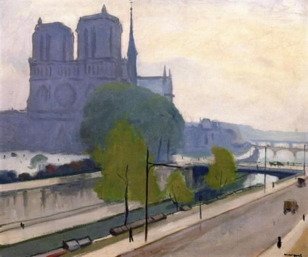 Notre-dame, View Of The Quays, Evening by Albert Marquet