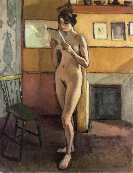 Nude By The Fireplace by Albert Marquet Oil Painting Reproductions