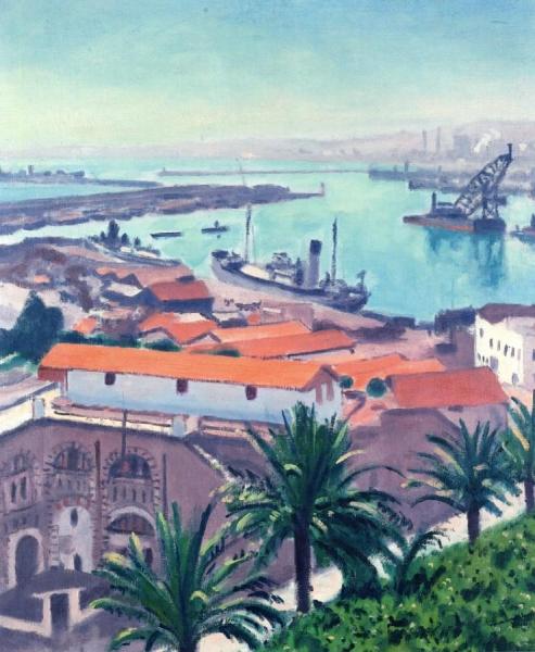 Palm Trees Along The Port Of Agha by Albert Marquet