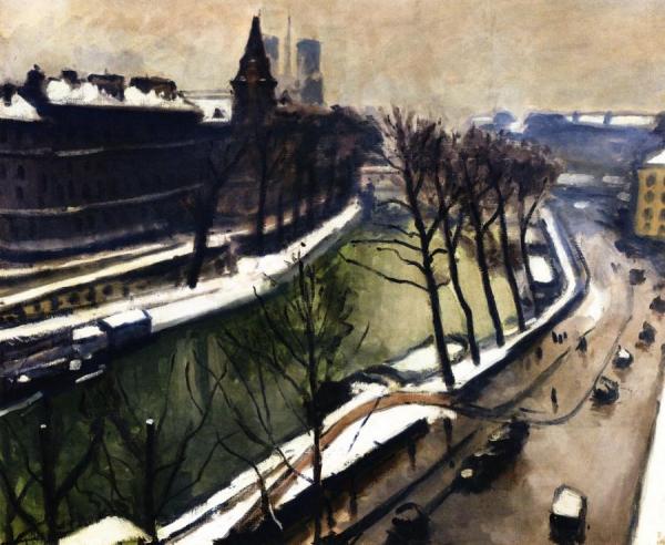 Paris, Quay Des Grands-augustins In The Snow by Albert Marquet Oil Painting Reproductions