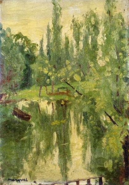 Pond, Forest Landscape by Albert Marquet