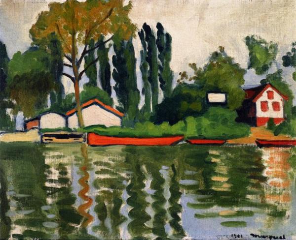 Poplars At Villennes by Albert Marquet