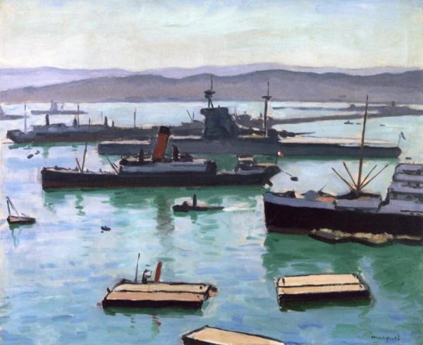 Ships In The Port by Albert Marquet