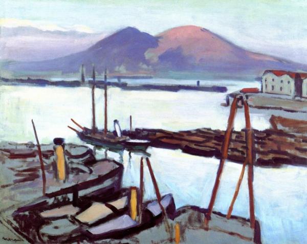 The Bay Of Naples At Sunset by Albert Marquet