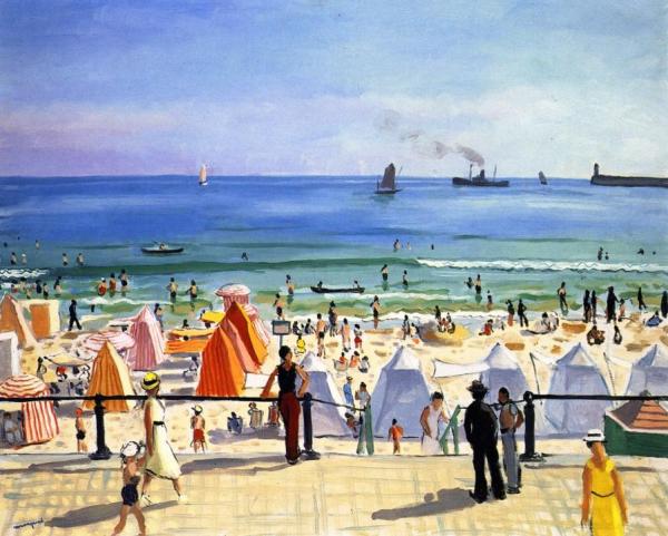 The Beach At Sables D'olonne by Albert Marquet