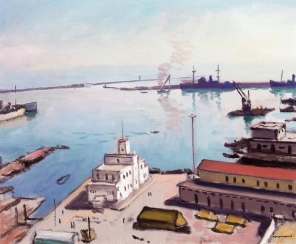 The Customs House And The Port by Albert Marquet