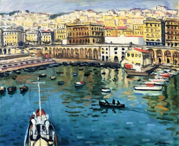 The Harbor In Front Of The Chamber Of Commerce by Albert Marquet