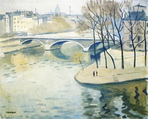 The Ile Saint Louis And The Pont De La Tournelle by Albert Marquet