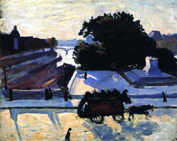 The Louvre Embankment And The Pont-neuf In Paris by Albert Marquet