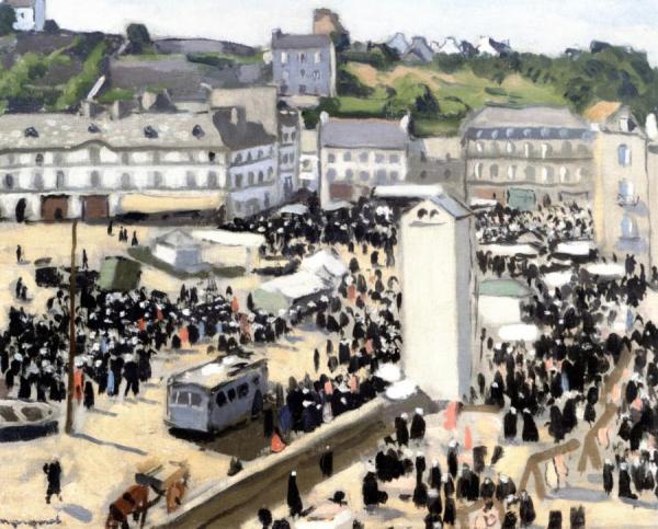 The Market, Audierne by Albert Marquet