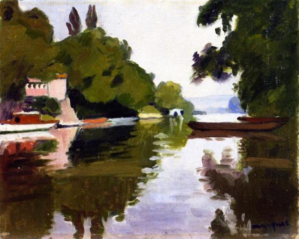 The Marne At Chennevières by Albert Marquet Oil Painting Reproductions