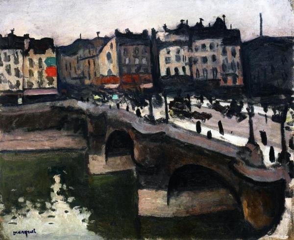 The Pont Neuf, Grey Weather, Paris by Albert Marquet