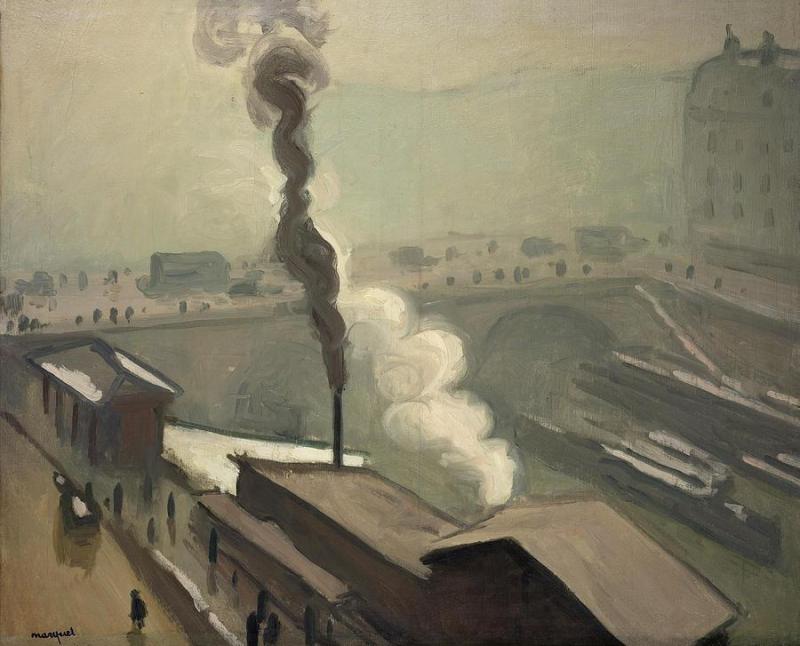 The Pont Saint-michel In Winter by Albert Marquet