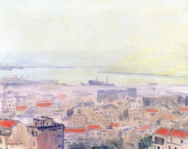 The Port Of Algiers, Foggy Day by Albert Marquet