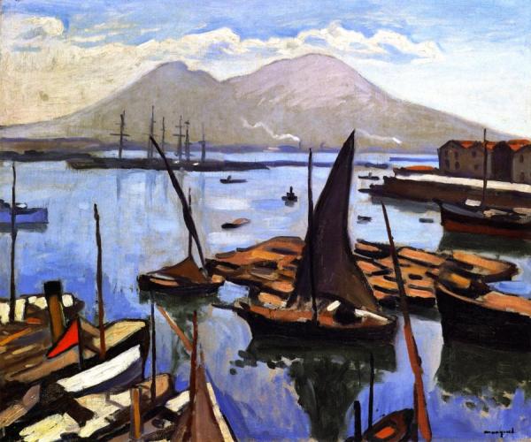 The Port Of Naples by Albert Marquet