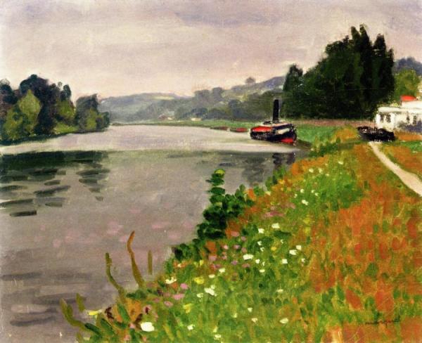 The Rolleboise Ferry by Albert Marquet