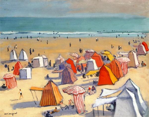 The Sandy Beach At Olonne by Albert Marquet