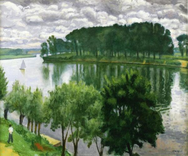 The Seine At La Frette by Albert Marquet