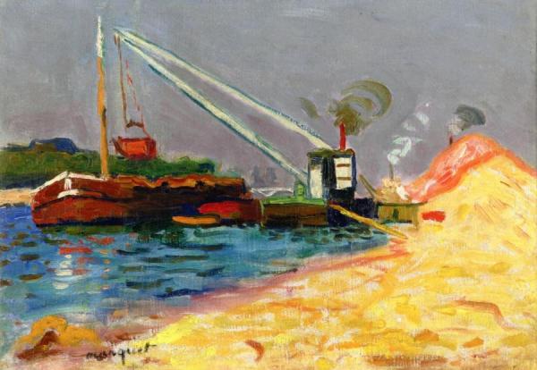 Unloading Sand by Albert Marquet