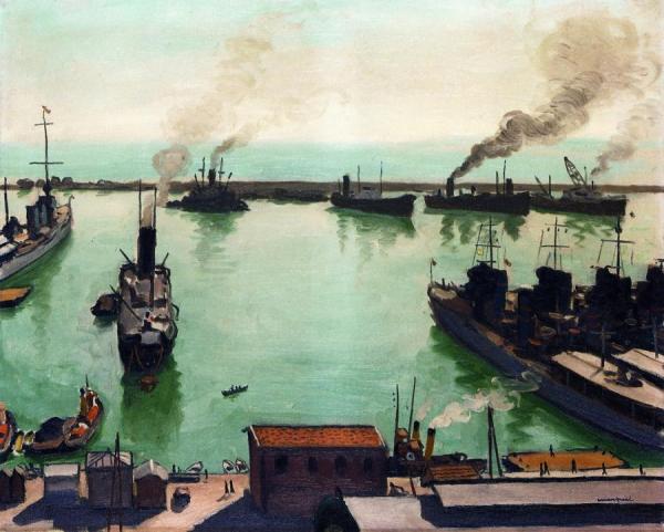 Warships In Port by Albert Marquet Oil Painting Reproductions