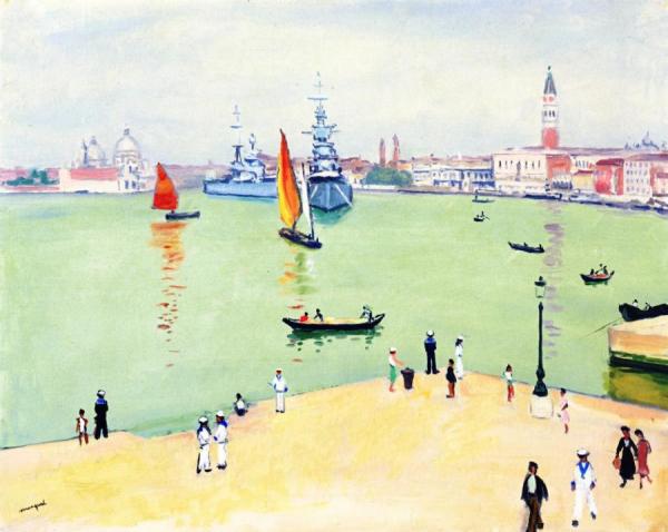 Warships In The Harbor, Venice by Albert Marquet Oil Painting Reproductions