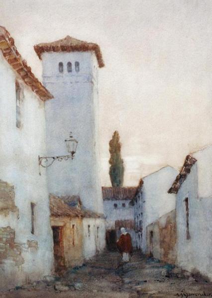 A Spanish Street, Córdoba by Albert Moulton Foweraker