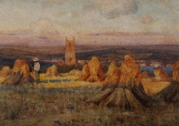 Evening Glow, Lelant, Cornwall by Albert Moulton Foweraker