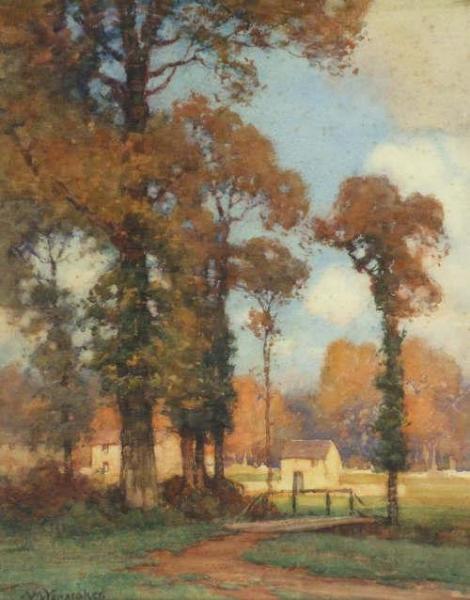 Lower Lelant Cornwall by Albert Moulton Foweraker