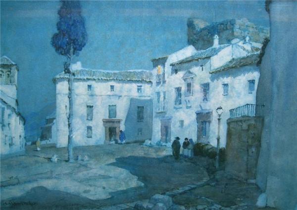 Moonlight - Antequera by Albert Moulton Foweraker