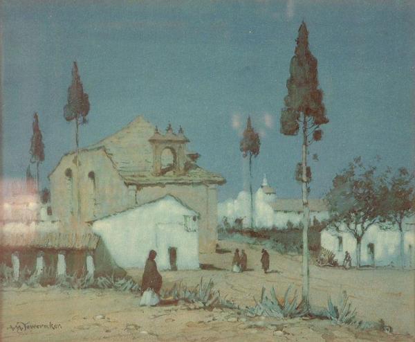 Moonlight Near Utrera, Spain by Albert Moulton Foweraker Oil Painting Reproductions