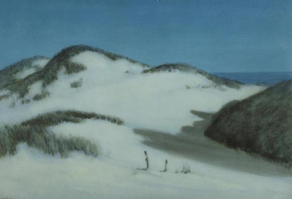 Moonshadows Across Sand Dunes by Albert Moulton Foweraker Oil Painting Reproductions