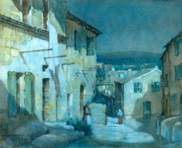 Mooonlight, Villeneuve by Albert Moulton Foweraker