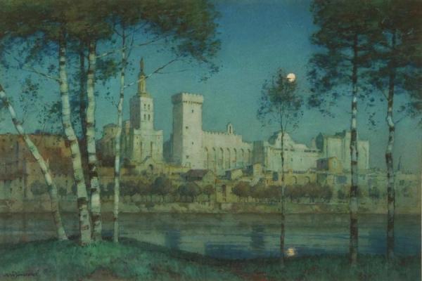 Papal Palace Avignon by Albert Moulton Foweraker